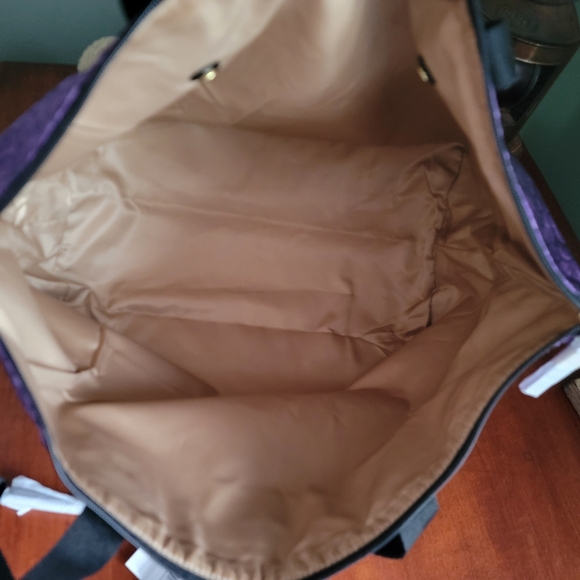 NWT Coach F77461 Gateway Snakeprint Packable Weekender Purple Canvas Pouch Bag - Picture 8 of 16